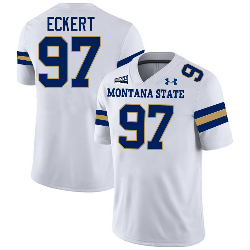 #97 Alec Eckert Montana State Bobcats Jerseys Football Uniforms Stitched-White